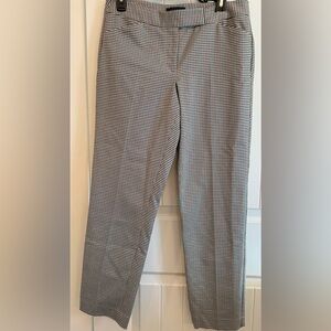 Talbots Women's Cream, Brown and Teal Houndstooth Trousers